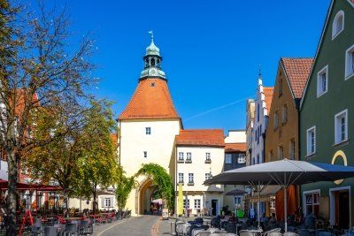 Ein Blick in die Altstadt von Weiden in der Oberpfalz.